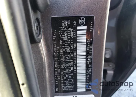 2024 Toyota Camry Le из США, поврежденный, VIN 4T1R11AK7RU881209